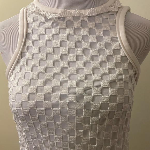 Diane Von Furstenberg mackeda checkered lace top - Picture 7 of 14